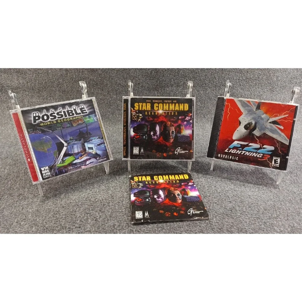 Lot Of 3 Star Command Revolution - F-22 Lightning - Mission Impossible PC CD-ROM